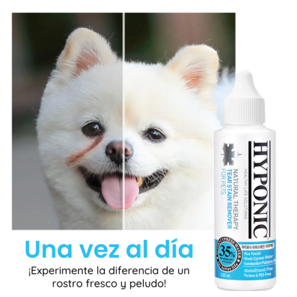 HYPONIC Limpiador de lagrimal Tear Stain Remover (para mascotas) 120ml - Imagen 2